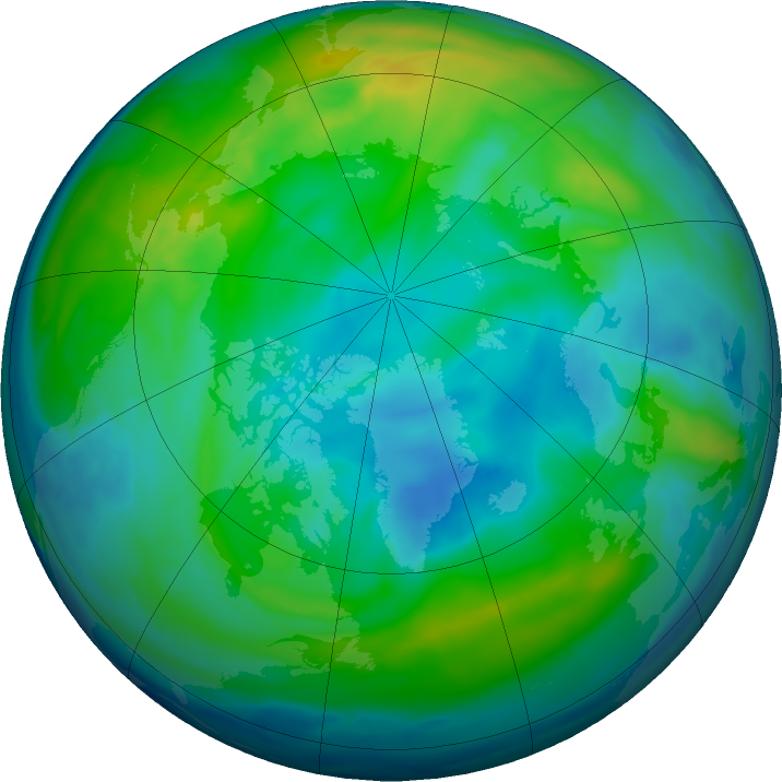 Arctic ozone map for 04 November 2023